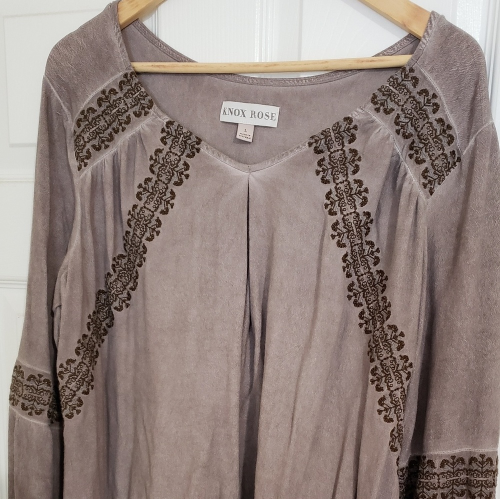 Knox Rose | Periwinkle| Blouse | Long Sleeve